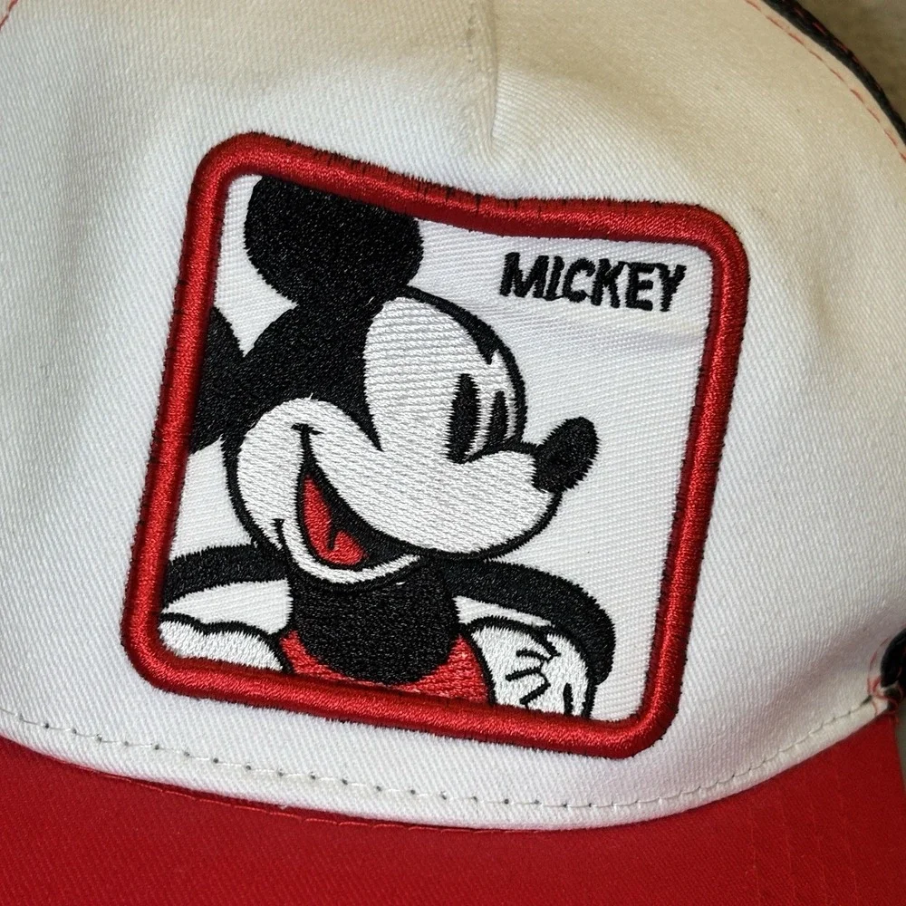 Disney Mickey Mouse Ball Hat Cap Trucker Vented Red Adult Collectible One Size